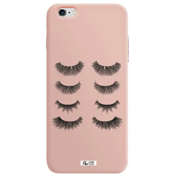 Eyelids Apple iPhone 6S Silicone pastel pink Case