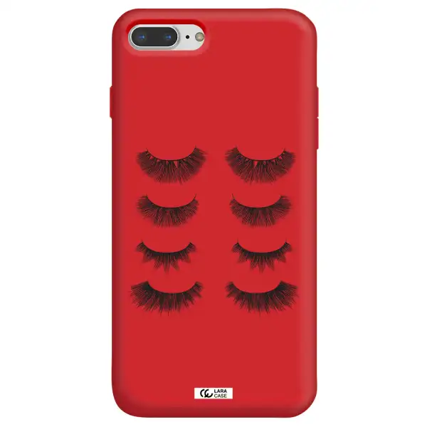 Eyelids Apple iPhone 7 plus Silicone Imperial Red Case