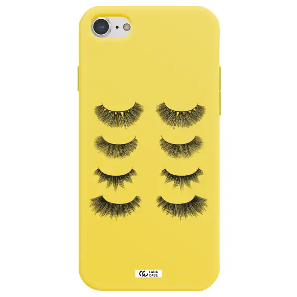 Eyelids Apple iPhone 7 Silicone canary yellow Case