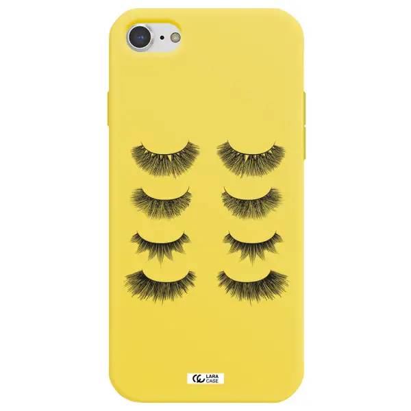 Eyelids Apple iPhone 8 Silicone canary yellow Case