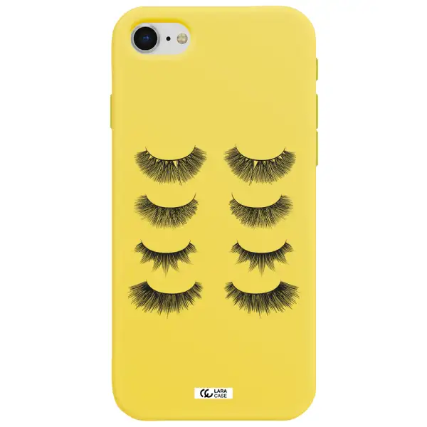 Eyelids Apple iPhone se 2020 Silicone canary yellow Case