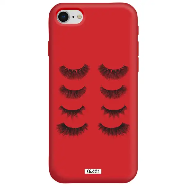 Eyelids Apple iPhone se 2020 Silicone Imperial Red Case