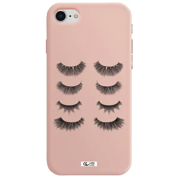 Eyelids Apple iPhone se 2020 Silicone pastel pink Case