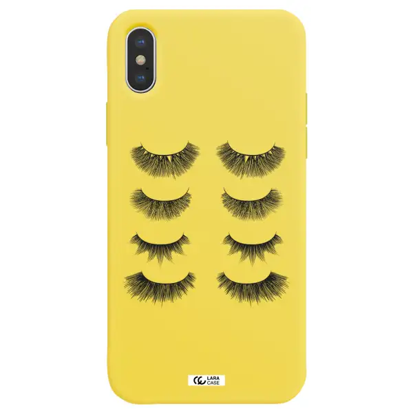 Eyelids Apple iPhone XS Silicone canary yellow Case
