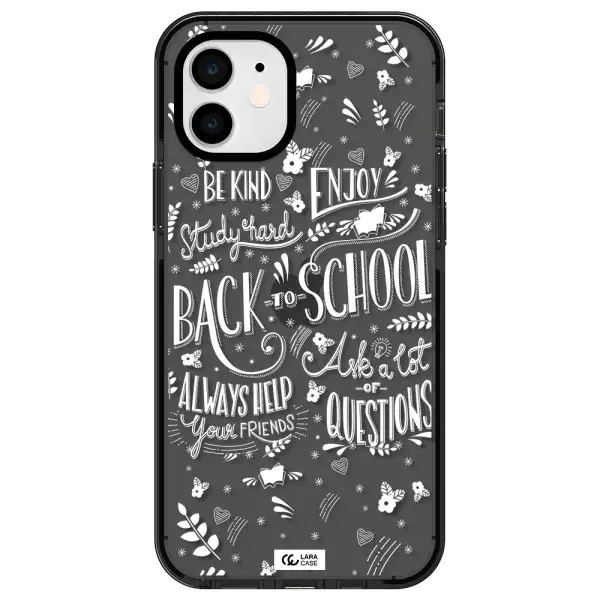 Back To School Apple iPhone 11 impact Smoke Black Case