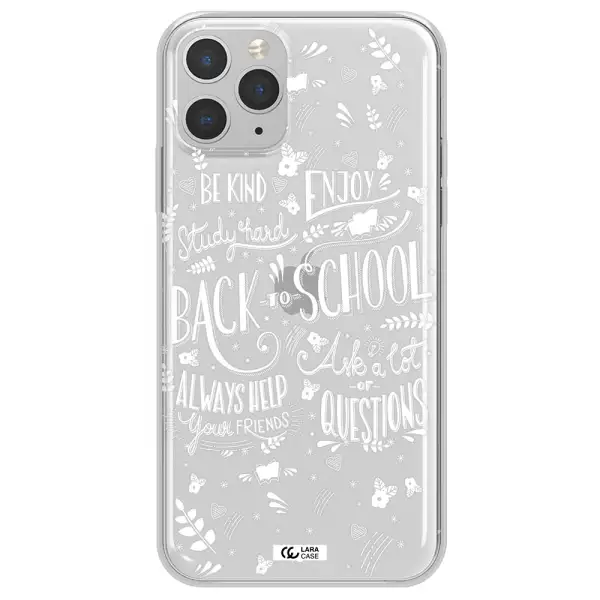 Back To School Apple iPhone 11 pro max Clear TPU Case