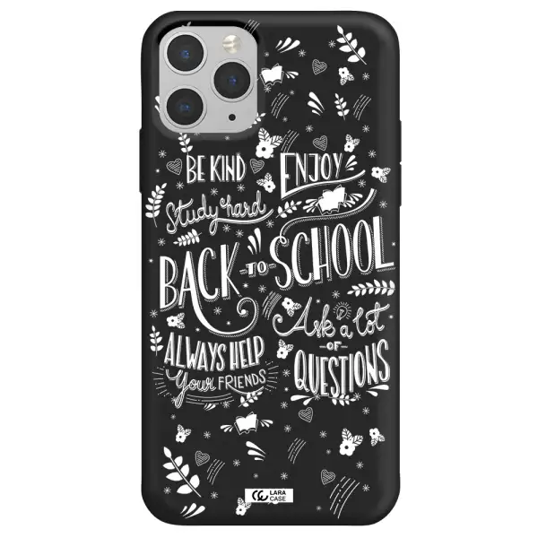 Back To School Apple iPhone 11 pro Silicone black Case