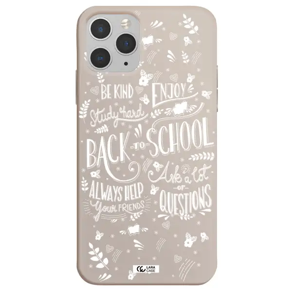 Back To School Apple iPhone 11 pro Silicone Stone Case