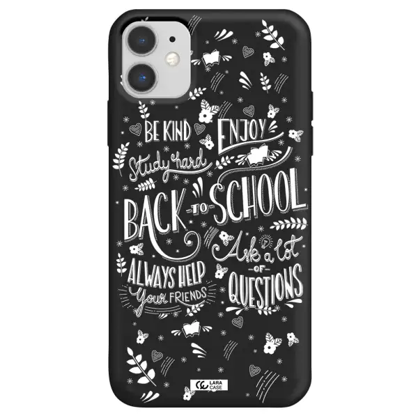 Back To School Apple iPhone 11 Silicone black Case