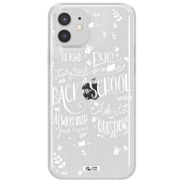 Back To School Apple iPhone 12 Clear TPU Case
