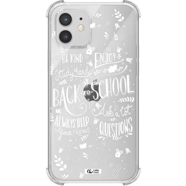 Back To School Apple iPhone 12 mini Clear PC Case