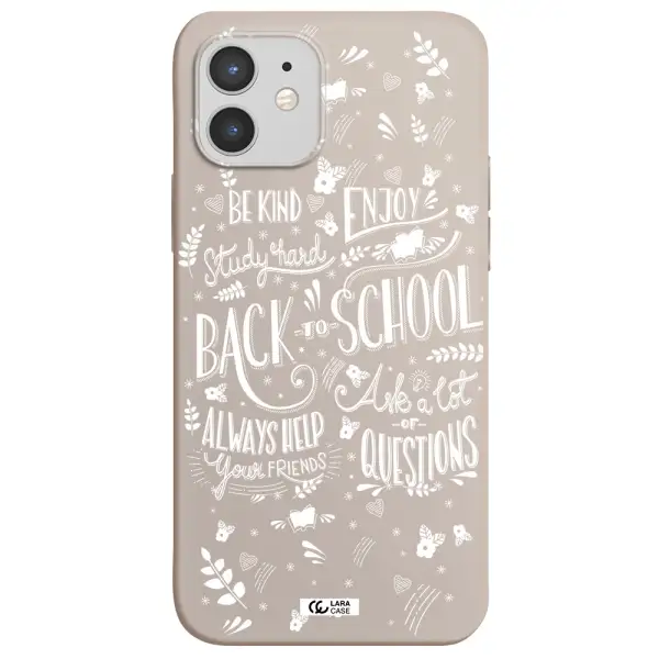 Back To School Apple iPhone 12 mini Silicone Stone Case