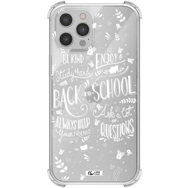 Back To School Apple iPhone 12 pro Clear PC Case