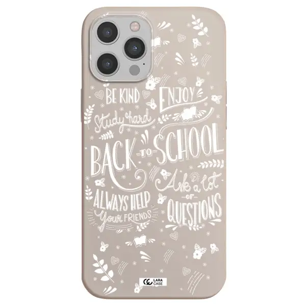 Back To School Apple iPhone 12 pro Silicone Stone Case