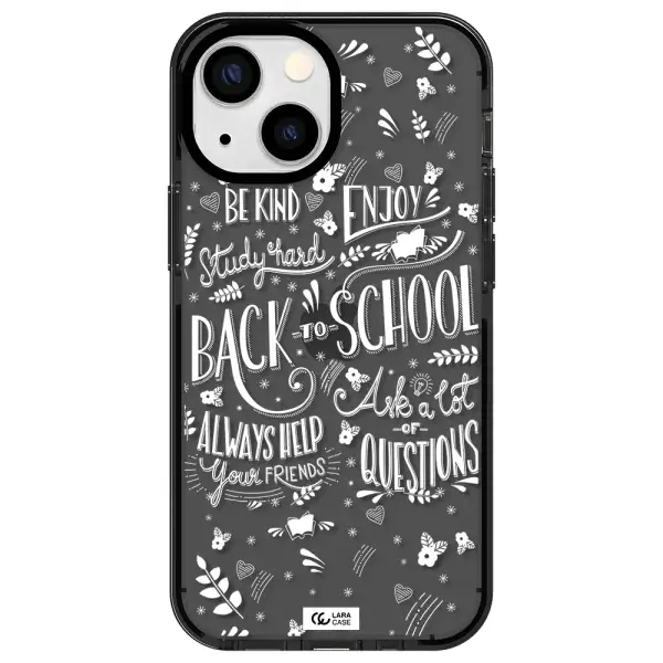 Back To School Apple iPhone 13 mini impact Smoke Black Case