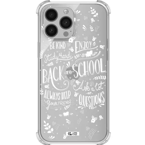 Back To School Apple iPhone 13 Pro Clear PC Case