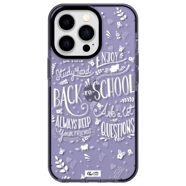 Back To School Apple iPhone 13 Pro impact Lilac Case