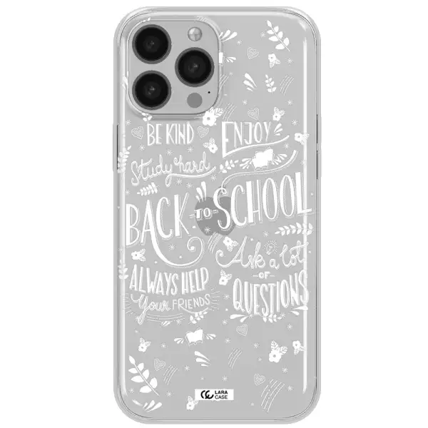 Back To School Apple iPhone 13 Pro Max Clear TPU Case