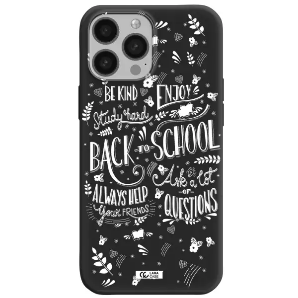 Back To School Apple iPhone 13 Pro Max Silicone black Case