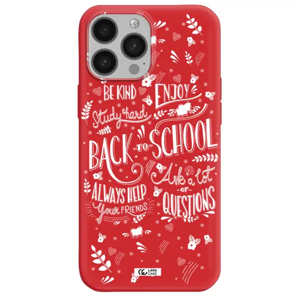 Back To School Apple iPhone 13 Pro Max Silicone Imperial Red Case