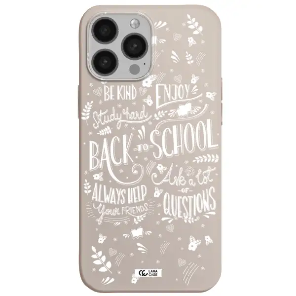 Back To School Apple iPhone 13 Pro Max Silicone Stone Case