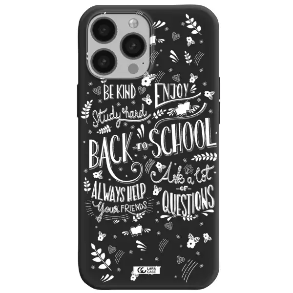 Back To School Apple iPhone 13 Pro Silicone black Case