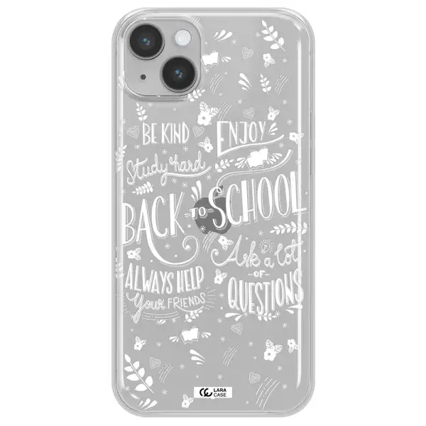 Back To School Apple iPhone 14 Clear TPU Case