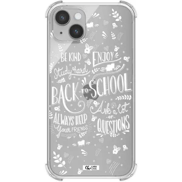 Back To School Apple iPhone 14 plus Clear PC Case