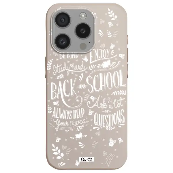 Back To School Apple Iphone 15 Pro Silicone Stone Case