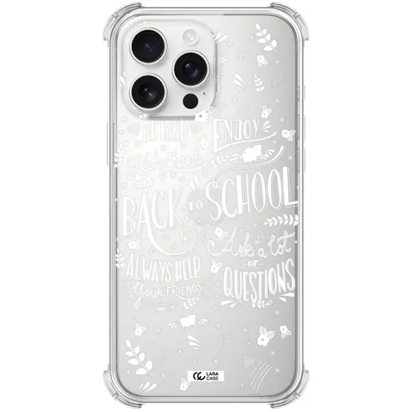 Back To School Apple Iphone 16 Pro Max Clear Pc Case