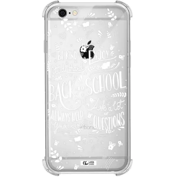 Back To School Apple iPhone 6 Clear PC Case