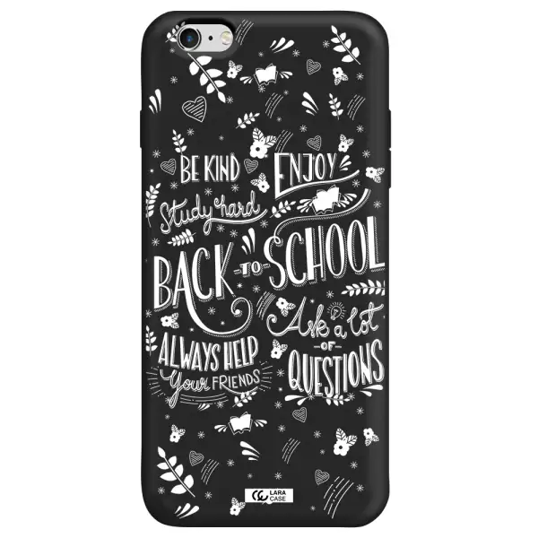Back To School Apple iPhone 6 plus Silicone black Case