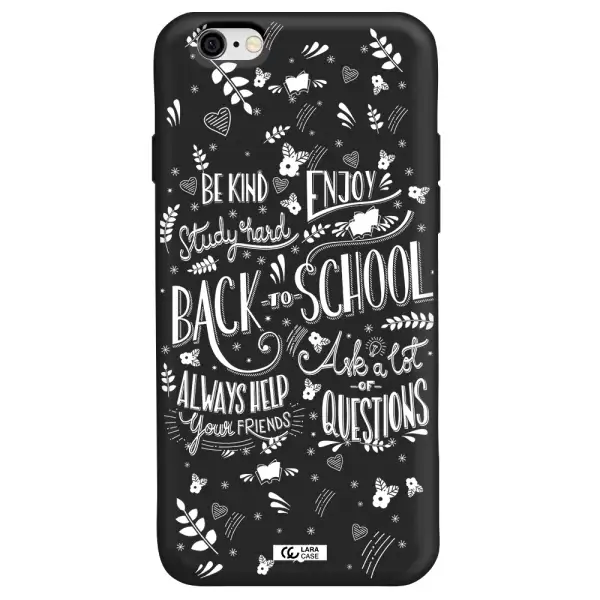 Back To School Apple iPhone 6 Silicone black Case