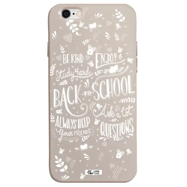 Back To School Apple iPhone 6 Silicone Stone Case