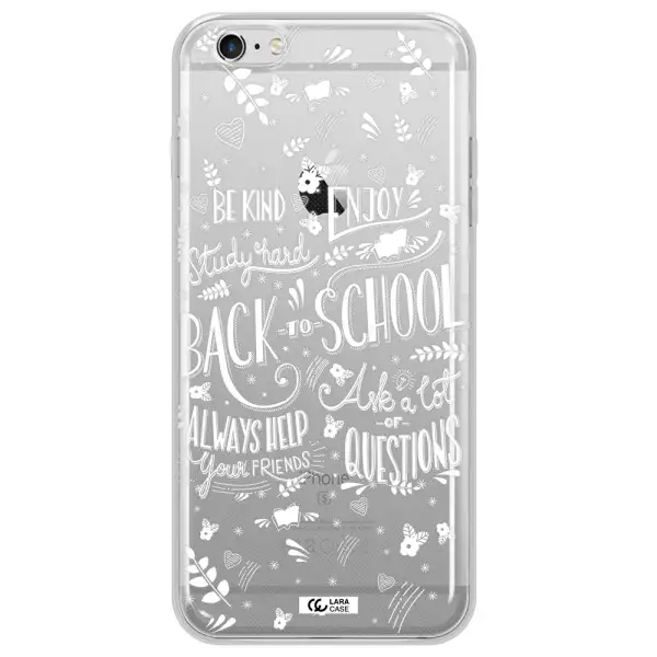 Back To School Apple iPhone 6S Clear TPU Case