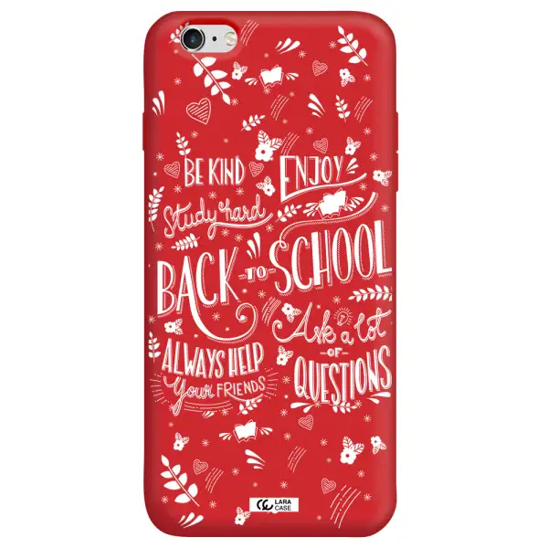 Back To School Apple iPhone 6S Silicone Imperial Red Case