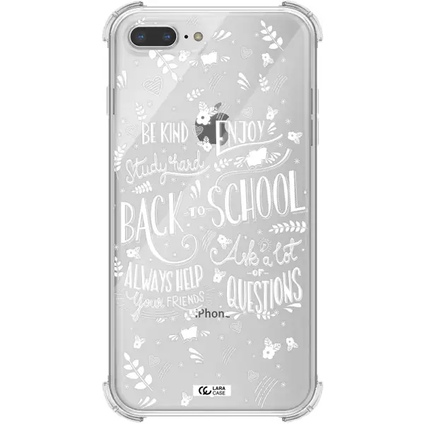 Back To School Apple iPhone 7 plus Clear PC Case