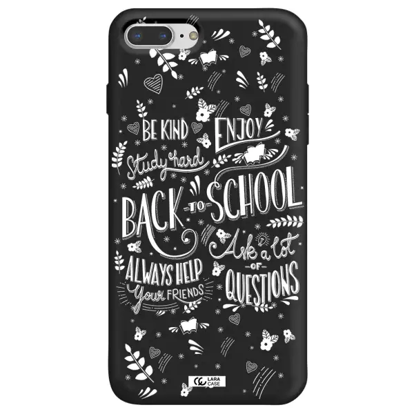 Back To School Apple iPhone 7 plus Silicone black Case