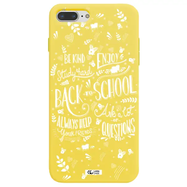 Back To School Apple iPhone 7 plus Silicone canary yellow Case