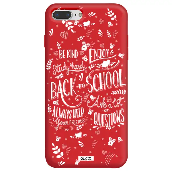 Back To School Apple iPhone 7 plus Silicone Imperial Red Case