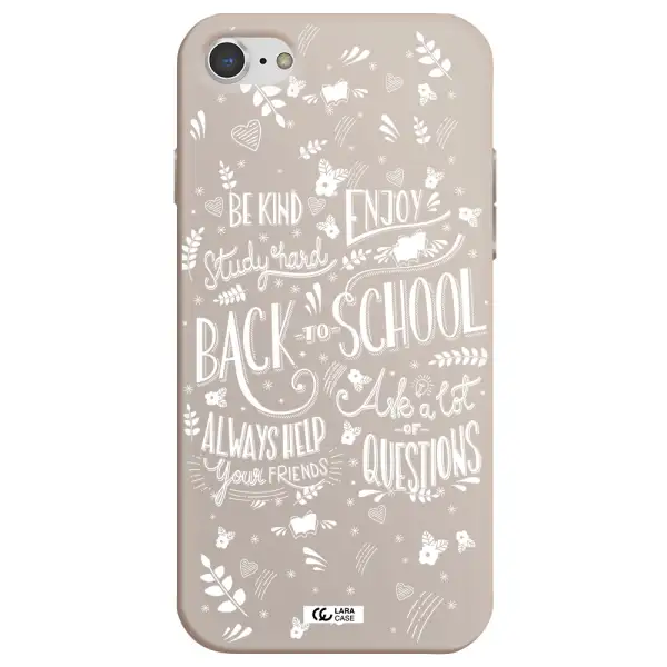 Back To School Apple iPhone 7 Silicone Stone Case