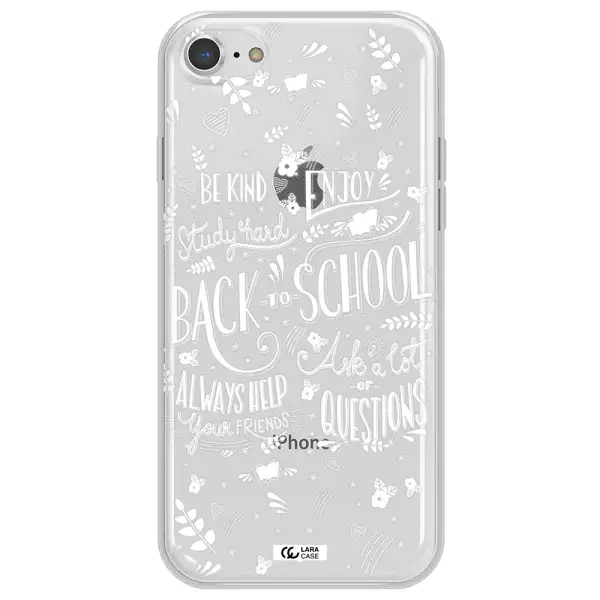 Back To School Apple iPhone 8 Clear TPU Case