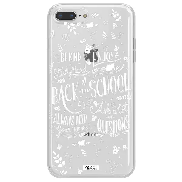 Back To School Apple iPhone 8 plus Clear TPU Case