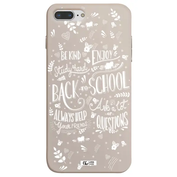 Back To School Apple iPhone 8 plus Silicone Stone Case
