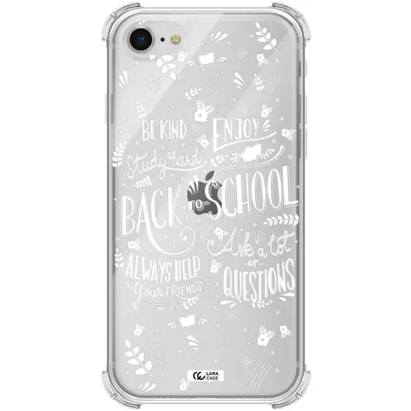 Back To School Apple iPhone se 2020 Clear PC Case