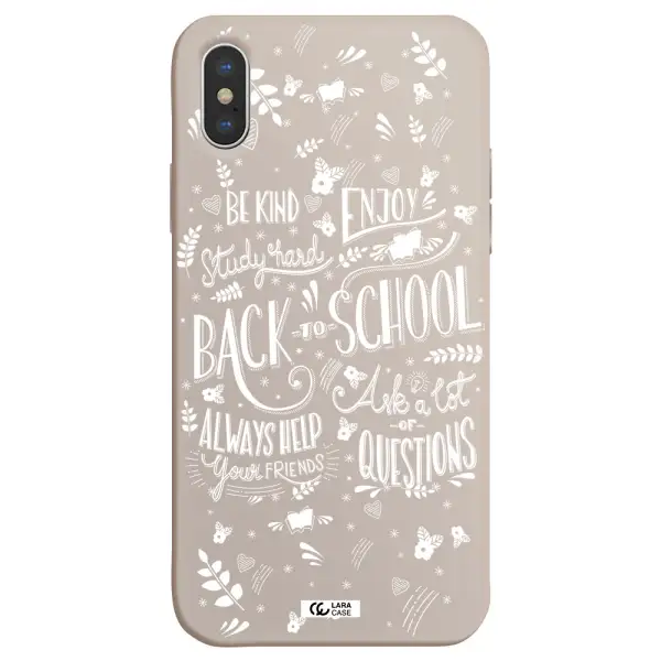 Back To School Apple iPhone XS Silicone Stone Case