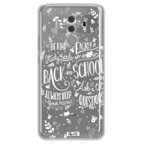Back To School Huawei Mate 10 Pro Clear TPU Case