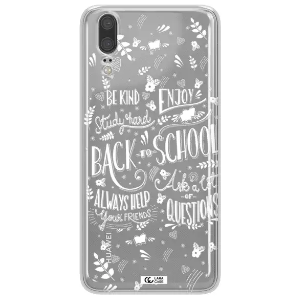 Back To School Huawei P20 Clear TPU Case