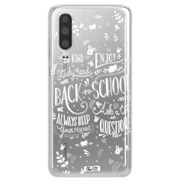 Back To School Huawei P30 Clear TPU Case
