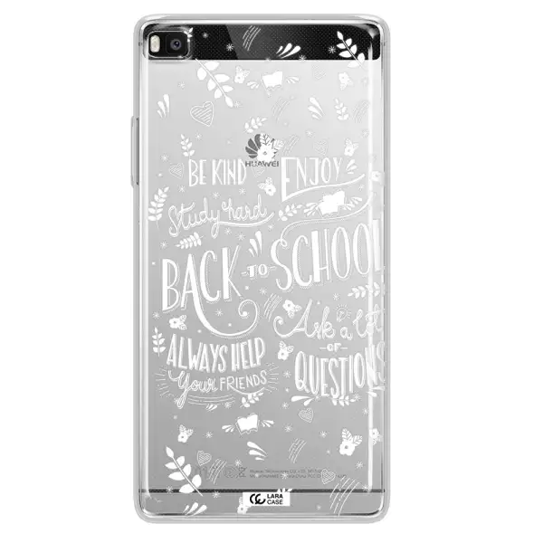 Back To School Huawei P8 Clear TPU Case